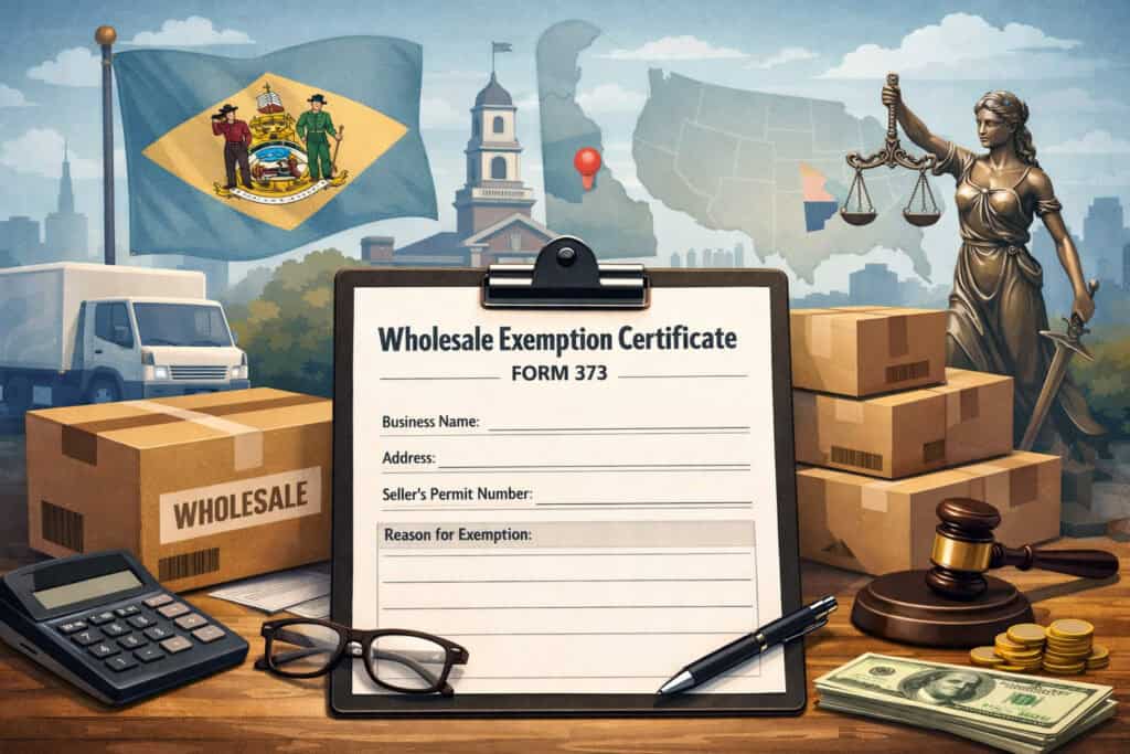 When You DO Need a Delaware Exemption Document: Form 373 (Wholesale Exemption Certificate)