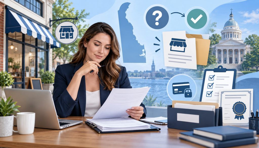 Delaware business owner reviewing DBA registration requirements